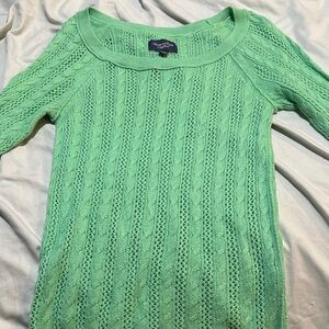 Light Green Cable Knit Women’s Sweater